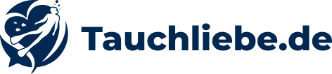 Logo Tauchliebe.de mit Taucher Symbol und Herz