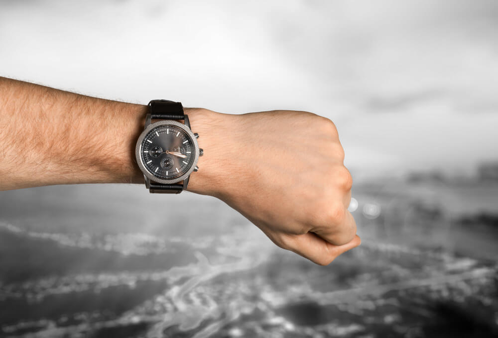 Handgelenk mit Taucheruhr