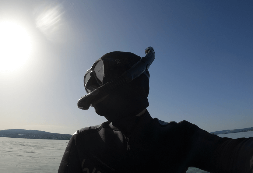 Schnorchler testet Cressi Schnrochelset im See