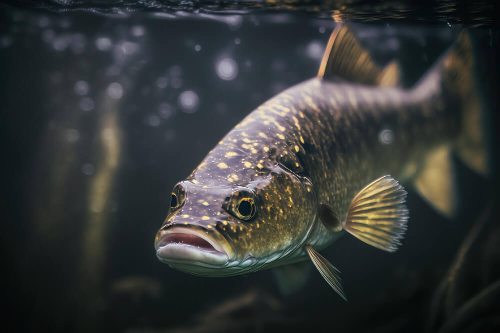 Potentiell gefährlicher Zander Fisch im Bodensee
