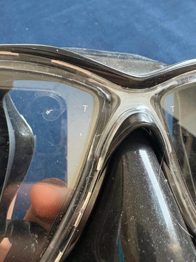 Plastik Rahmen einer Taucherbrille