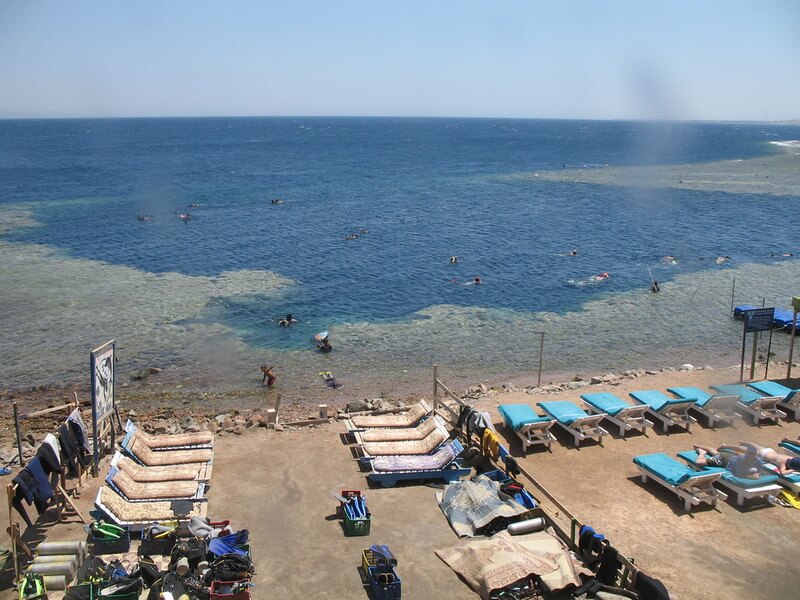 Blue Hole in Dahab von oben