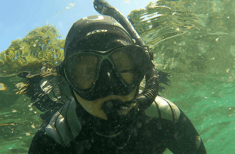 Cressi Alpha Ultra Dry Schnorchel Test unter Wasser