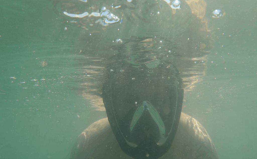 Schnorchler testet Cressi Java Unterwasser