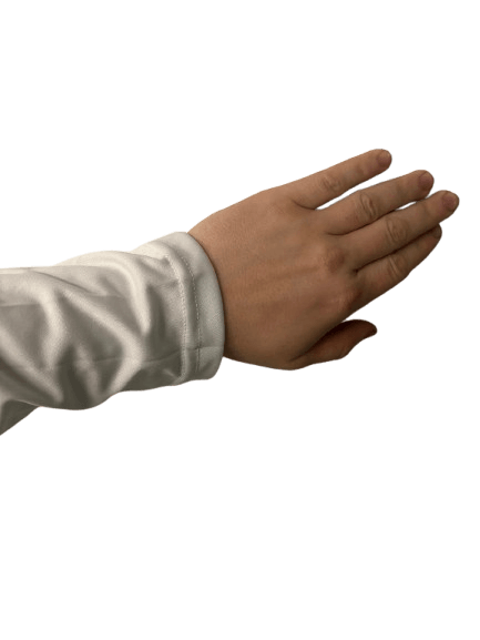 Arm mit langem Ärmel bis zum Handgelenk