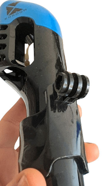 Aufgesteckte Action-Cam Halterung