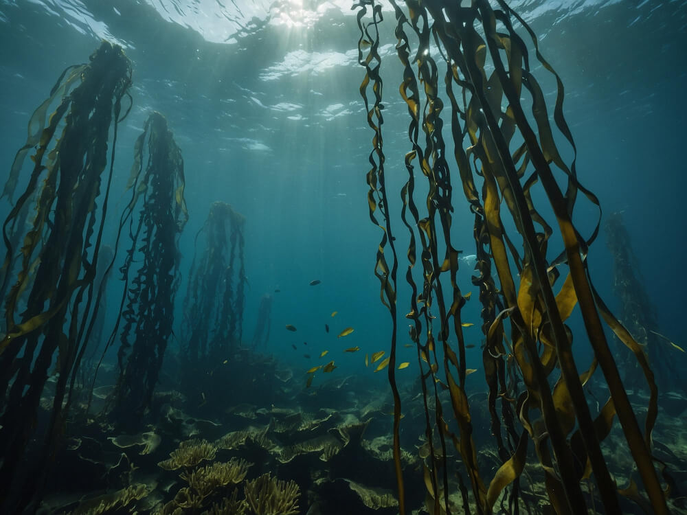 Unterwasser Kelp Wald