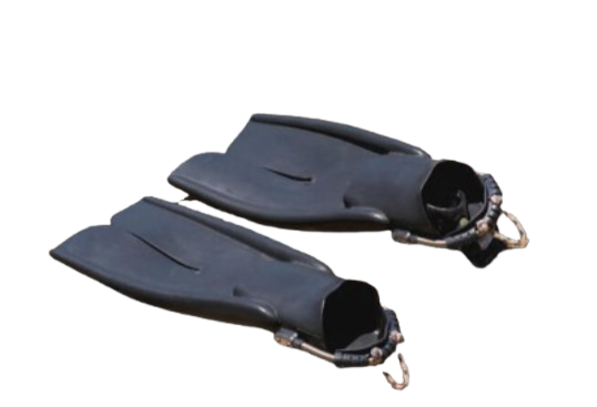 Schwarze Split Fins nebeneinander