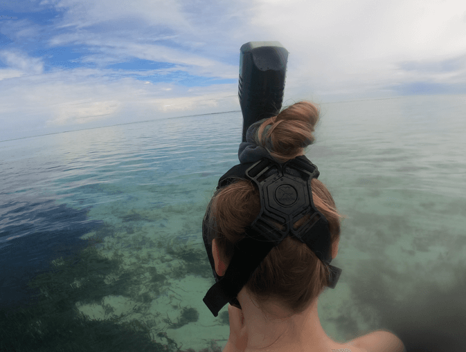 Quick-Release Verschluss Schnorchelmaske am Hinterkopf