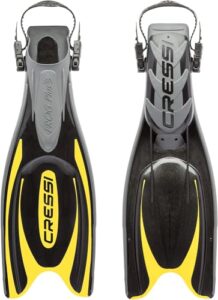 Cressi Herren Flossen Frog Plus, schwarz/gelb, 39/41, BF205140