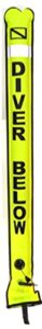 Namvo High Visible Surface Marker Boje Tauchen Sicherheit Unterwasser Aufblasbarer Schwimmerwursttaucher Unterhalb der Signalr&ouml;hre mit reflektierendem Klebeband und Tauchflagge (1,5 m * 15 cm)