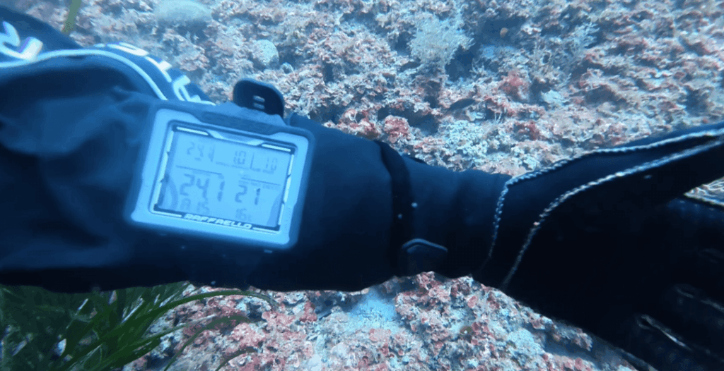 Unterwasser Test des Cressi Rafaello vro einem Riff